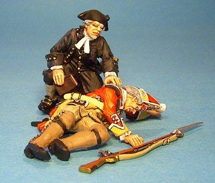 The 44th Reg. of Foot, Chaplian Philip Hughes with Wounded Grenadier--two figures--RETIRED--LAST ONE!! #1