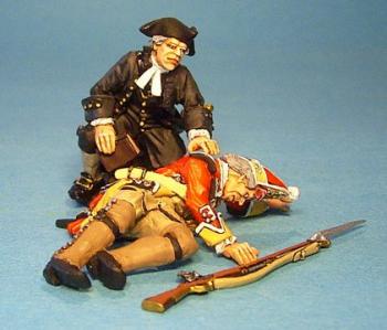 Image of The 44th Reg. of Foot, Chaplian Philip Hughes with Wounded Grenadier--two figures--RETIRED--LAST TWO!!