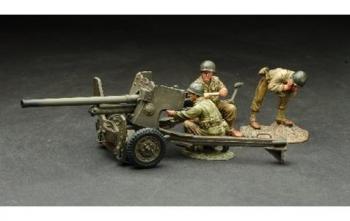Image of U.S. M1 57mm AT Gun with crew--RETIRED--LAST TWO!!