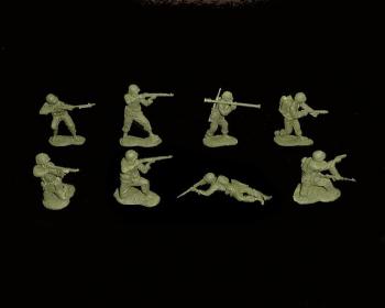 Image of U.S. Infantry GI's set #1--16 figures in 8 poses (green) -- RETIRED -- ONE LEFT!! Image of U.S. Infantry GI's set #1--16 figures in 8 poses (green) -- RETIRED -- ONE LEFT!!