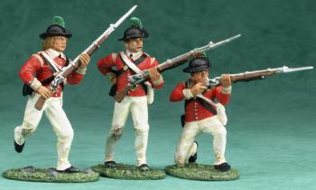 Image of Battle of Germantown British 40th Foot Infantry Set--three figures--RETIRED--LAST ONE!!
