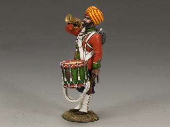 Image of Ludhiana Sikhs Regiment Drummer Bugler (Gloss)--single figure--RETIRED -- LAST ONE!!