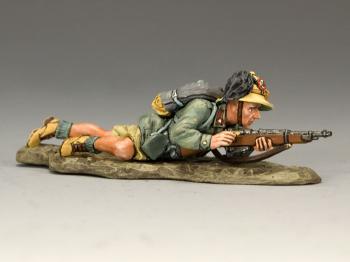 Image of Italian Soldier Lying Prone with Rifle--single figure--RETIRED--LAST TWO!!