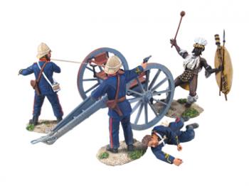 Image of British Royal Artillery 7 Pound Gun and Crew No.2, Last Shot--5 piece set--RETIRED--LAST TWO!!