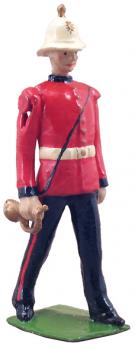 Image of British Royal Marine Light Infantry in Sun Helmet Bugler Marching--single figure--RETIRED--LAST ONE!!