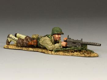 Image of Prone American GI with 30 CAL. Machine Gun--single figure--RETIRED. - LAST ONE! 