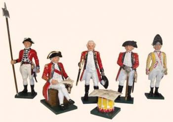 Image of Toy Soldiers Set British Generals, American War of Independence--painted