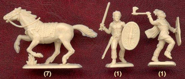 Celtic Cavalry (I-II cent.)--15 mounted figures & 2 foot figures in 5 poses & 15 horses--RETIRED--Limited Availability. #4