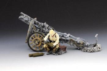 Image of German SIG 33 Artillery piece, Winter--cannon, single SS figure, accessories--RETIRED--LAST ONE!!