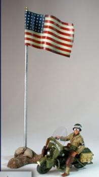 Image of Flag Pole Set #1 US WWII (1 pole with flag & base)--RETIRED--LAST ONE!!