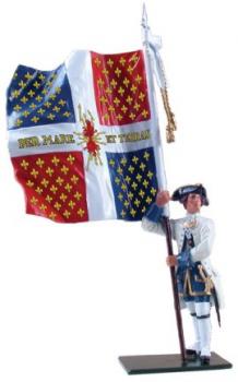 Image of Compagnies franches de la Marine Color with flag, 1754-1760--single figure
