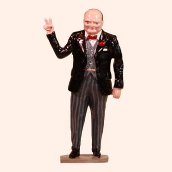Image of Toy Soldier Set Sir Winston Churchill with V sign--single figure -- 3 In Stock