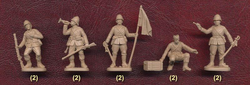 Zulu War British Infantry (1879)--40 figures in 15 poses #4