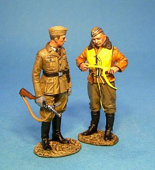 Image of Pilot and NCO of Luftwaffe Signals Unit--two figures