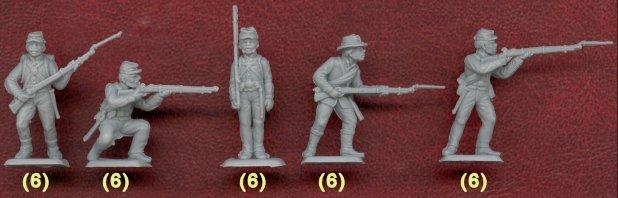 Confederate Infantry the Grays--50 foot figures, 1 mounted figure and 1 horse #2