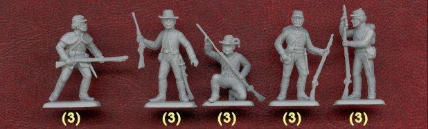 Confederate Infantry the Grays--50 foot figures, 1 mounted figure and 1 horse #3