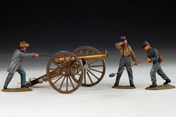 Confederate Artillery Set (cannon plus 3 figures) #1