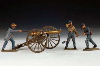 Image of Confederate Artillery Set (cannon plus 3 figures)