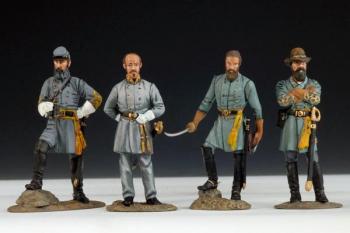 Image of Confederate Generals Set - Longstreet, Johnston, Hood & Jackson (four figures)