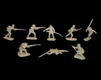Image of Confederate Infantry 16 figures in 8 poses (gray)