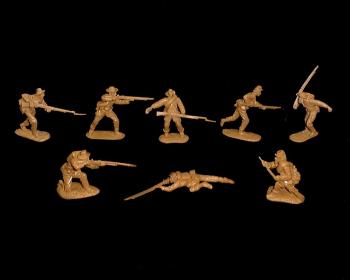 Image of Confederate Infantry 16 figures in 8 poses (butternut)