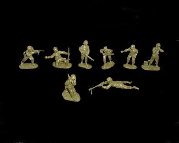 Image of U.S. Infantry set #2--16 figures in 8 poses (green)
