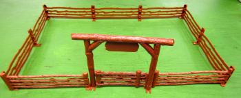 Image of Western Arch, Gate, & Nine Fence Sections (Brown, HP)--10 pieces - almost gone!