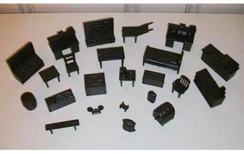 Western Inside Town Furniture (23 pcs) - Brown, HP--RETIRED Western Inside Town Furniture (23 pcs) - Brown, HP--RETIRED #23664