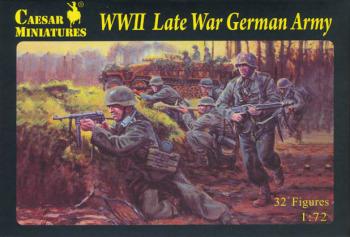 Image of WWII Late War German Army--34 figures in 11 poses--1:72 scale -- AWAITING RESTOCK!