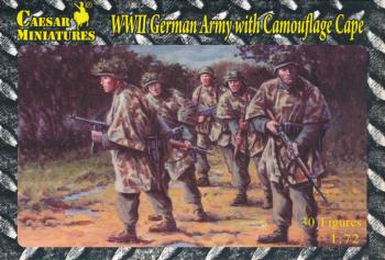 Image of WWII German Army with Camouflage Cape--34 figures in 11 poses--AWAITING RESTOCK.
