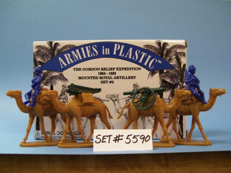 Armies in Plastic Gordon Relief Expedition Mounted Infantry Artillery Set#4 54mm 