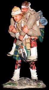 Image of Gordon Highlander Carrying Wounded--two figures on single base--RETIRED--LAST ONE!!