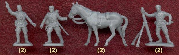 WWII Russian Infantry--46 figures in 13 poses and 2 horses #4
