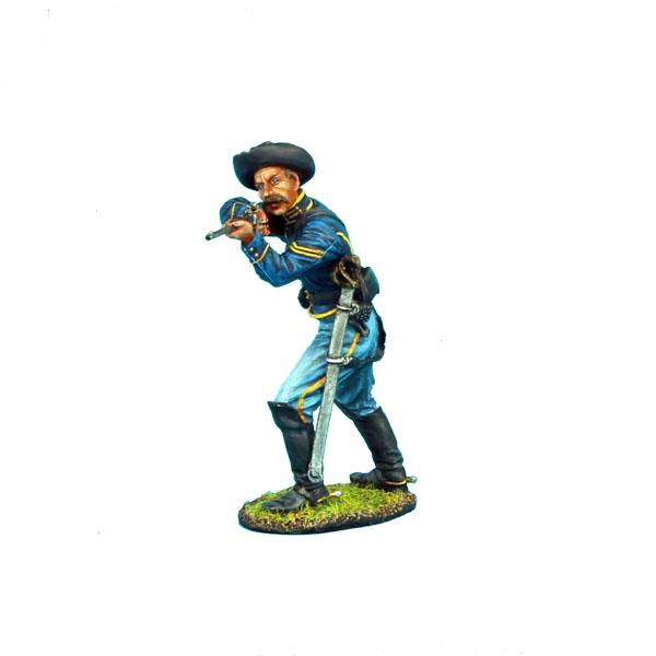 8th IL Cavalry Union Dismounted Cavalry Trooper Firing Carbine - single figure #1