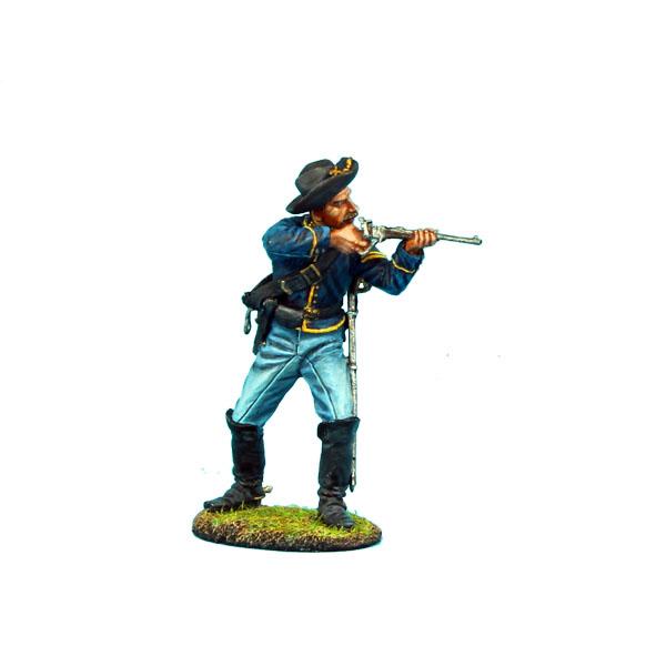 8th IL Cavalry Union Dismounted Cavalry Trooper Firing Carbine - single figure #3
