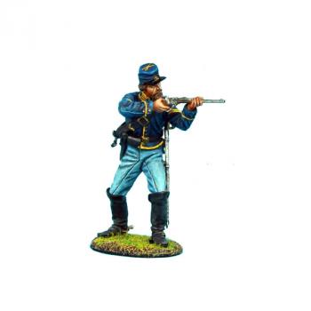 Image of 8th IL Cavalry Union Dismounted Cavalry Trooper Standing Firing - single figure