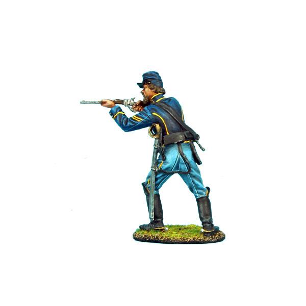 8th IL Cavalry Union Dismounted Cavalry Trooper Standing Firing - single figure #2