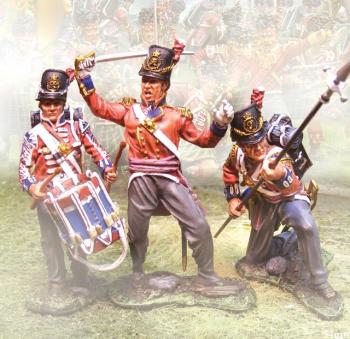 Image of British Foot Guards Command--three figures--RETIRED--LAST ONE!!