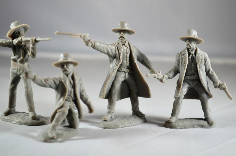 Tombstone Series 1--The Three Earp Brothers and Doc Holiday--four figures in four poses #1
