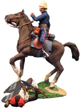 Image of British Royal Artillery Major Smith Mounted and Zulu Vignette--3 Piece Set--RETIRED. LAST ONE! Image of British Royal Artillery Major Smith Mounted and Zulu Vignette--3 Piece Set--RETIRED. LAST ONE!