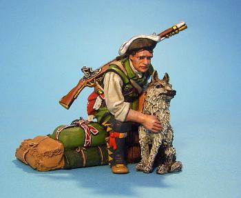 Captain William Stark and Sergeant Beaubien (dog), Roger's Rangers, the Raid on St. Francis--single figure with dog on single base--RETIRED--LAST ONE!! Captain William Stark and Sergeant Beaubien (dog), Roger's Rangers, the Raid on St. Francis--single figure with dog on single base--RETIRED--LAST ONE!! #24979