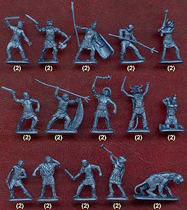 Roman Gladiators--38 figures and 4 animals in 19 poses #2