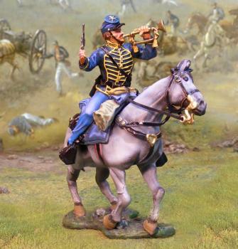 Image of Union Cavalry Bugler--single mounted figure--RETIRED--LAST TWO!!