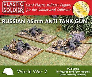 Image of 1/72nd Russian 45mm anti tank gun--ONE IN STOCK.