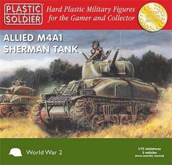 Image of 1/72nd Easy Assembly Sherman M4A1 75mm Tanks--TWO IN STOCK.