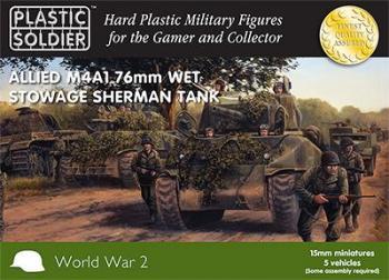15mm Easy Assembly Sherman M4A1 76mm Wet Tank--AWAITING RESTOCK. #1