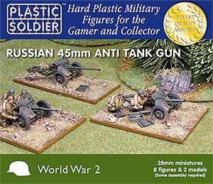 Image of 28mm Russian 45mm anti-tank gun--AWAITING RESTOCK.