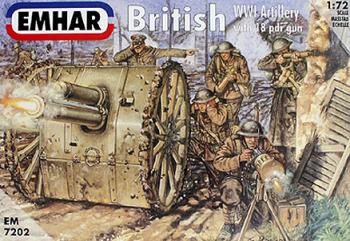 WWI British Artillery--1:72nd scale unpainted plastic figures WWI British Artillery--1:72nd scale unpainted plastic figures #3003