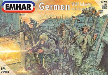 WWI German Infantry and Tank Crew--1:72nd scale unpainted plastic figures. WWI German Infantry and Tank Crew--1:72nd scale unpainted plastic figures. #3004