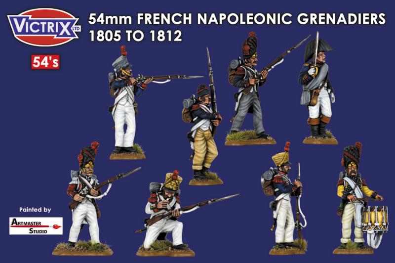 54mm French Napoleonic Grenadiers 1805 - 1812 (16 figures)--TWO IN STOCK. #1
